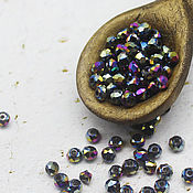 Материалы для творчества ручной работы. Ярмарка Мастеров - ручная работа Beads: Rondel 2h3 mm Carnival crystal 95 PCs. Handmade.