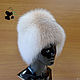 Order Vip hat women's fur on a knitted base fur shadow frost. Mishan (mishan). Livemaster. . Caps Фото №3