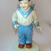 Винтаж handmade. Livemaster - original item Young Sailor Sailor Boy Porcelain Figurine Old China 1950s. Handmade.