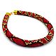 Order Necklace made of beads 'Burgundy python', imitation snake skin. Beaded jewelry. Livemaster. . Necklace Фото №3