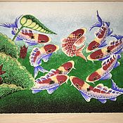 Фен-шуй и эзотерика handmade. Livemaster - original item Feng Shui painting of 9 carp. Handmade.