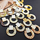 Pendants for earrings Buffalo Horn Zebu 35h2mm 1 pair, Pendants, Bryansk,  Фото №1