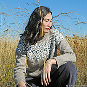Одежда handmade. Livemaster - original item Tweed jumper, sweater "DROPS ROSA" from the Italian merino. Handmade.