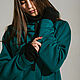 Snowboard hoodie 'Izumrud'. Sweater Jackets. BORMALISA. My Livemaster. Фото №6