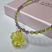 Украшения handmade. Livemaster - original item Necklace . amber. Handmade.