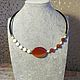 Order Choker necklace Carnelian and Agate. Handmade Jewelry. Livemaster. . Necklace Фото №3