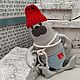 Интерьерная игрушка Нерпа лоцман Коля 41см. Мягкие игрушки. MaisonMarine. Интернет-магазин Ярмарка Мастеров.  Фото №2