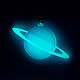 Кулон планета «Сатурн» светящийся синий. Подвеска. SHATOM. Интернет-магазин Ярмарка Мастеров.  Фото №2