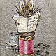Заказать "Мышонок - Портной" художественная гладь. IRINA_EMBROIDERY_. Ярмарка Мастеров. . Картины Фото №3