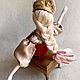 Паричковая half doll в русском стиле Краса. Интерьерная кукла. Таша и ее Крылатый зай. Ярмарка Мастеров.  Фото №6