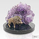 Bronze wild Boar with amethyst, the symbol of the year of the pig, Figurines, Moscow,  Фото №1