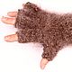 Gloves-fingerless gloves made out of dog fur 'Severe Janitor.'Glovelettes. Mitts. Livedogsnitka (MasterPr). My Livemaster. Фото №6