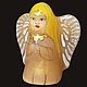 Ангел с голубыми глазами - фигурка из камня Селенит, Статуэтки, Орда,  Фото №1