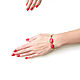 Jade bracelet 'Fantasy' leather bracelet orange. Bead bracelet. Irina Moro. My Livemaster. Фото №6