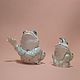 salt and pepper shakers: Frogs for luck. Salt and pepper shakers. Classic porcelain (SZubova). Online shopping on My Livemaster.  Фото №2