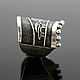 Ring made of 925 sterling silver with black BS0040. Rings. Sunny Silver. My Livemaster. Фото №4