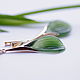 Classic earrings: with jade 'First leaves', gold. Earrings. EdGems jewerly. My Livemaster. Фото №4