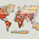  Карта мира из дерева ясеня и дуба Премиум, Карты мира, Челябинск,  Фото №1