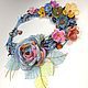 Waltz Of Spring Rains. Necklace, earrings, brooch flower, fabric flowers, Jewelry Sets, St. Petersburg,  Фото №1