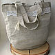 Linen bag ' Lace linen'. Classic Bag. Mochalka.. Online shopping on My Livemaster.  Фото №2