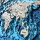 Заказать Карта мира с глубинами 40*26 см, 7 слоёв, бирюзовая. Deepmaps. Ярмарка Мастеров. . Карты мира Фото №3