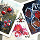Painting interior painting apples rosehip leaves AUTUMN SKETCHES, Pictures, Moscow,  Фото №1