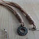 Order Crystal and leather Tie Necklace (Brunello Cucinelli style). marusjy. Livemaster. . Necklace Фото №3