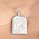 icon pendant of 925 silver with an engraving of the virgin Mary