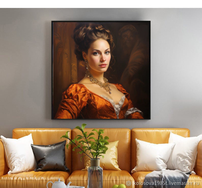 женский портрет в старинном стиле