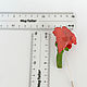 Red rose brooch made of polymer clay. Brooches. AnnaMalnaya. My Livemaster. Фото №4