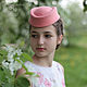 Шляпка "Floraison printanière" из розового велюра, Шляпы, Санкт-Петербург,  Фото №1