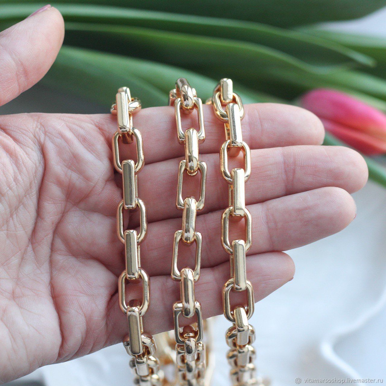 Цепочка 15*9 мм, позолота, 50 см, А106 в интернет-магазине на Ярмарке ...