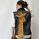 Order Felted vest ' Giraffe'. silk wool. Livemaster. . Vests Фото №3