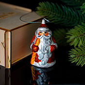 Сувениры и подарки handmade. Livemaster - original item Christmas tree toy Christmas porcelain Christmas tree toy Santa Claus. Handmade.