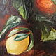 Tangerines and lemon, oil painting on canvas, still life with fruit. Pictures. myfoxyart (MyFoxyArt). My Livemaster. Фото №4