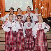 Русский стиль handmade. Livemaster - original item Folk costume (shirt skirt) for folklore ensemble. Handmade.