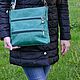Green leather bag with pockets. Crossbody bag. J.P.-Handmade Designer Bags. My Livemaster. Фото №6