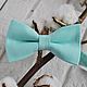 Buy bow-tie Mint melange in Moscow for a wedding in mint color as a gift for birthdays and graduation
