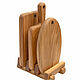 Gift set of oak boards on a stand. Cutting Boards. Foxwoodrus. My Livemaster. Фото №5