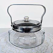 Винтаж handmade. Livemaster - original item Sugar bowl transparent glass of the USSR 50s. Handmade.