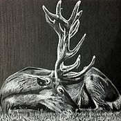 Картины и панно handmade. Livemaster - original item Red deer. Handmade.