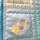Комплект детский стеганый лоскутный (голубой). Одеяла. BWStudio. Ярмарка Мастеров.  Фото №5