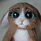 Copyright felted toy handmade Bunny Mila. Felted Toy. KravetsTatyana. My Livemaster. Фото №5
