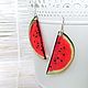 Transparent Resin Earrings Watermelon Earrings Fruit Berry Earrings For Children. Earrings. WonderLand. Online shopping on My Livemaster.  Фото №2