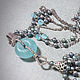 Sautoir necklace with aquamarine and pearls Night Sea (silver). Necklace. Kseniya Sakharnova. Online shopping on My Livemaster.  Фото №2
