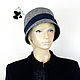 Elegant women's tweed hat 'Slouch', Hats1, Ekaterinburg,  Фото №1