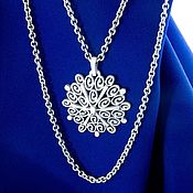 Винтаж handmade. Livemaster - original item Winter`s tale necklace,Trifari,USA,double, ,50s-60s, snowflake. Handmade.