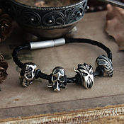Украшения handmade. Livemaster - original item Charm bracelet Masks of Priests. Skyrim.  The Elder Scrolls. silver.. Handmade.