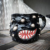 Посуда handmade. Livemaster - original item Mugs and cups: A scary mug with lots of eyes. Handmade.