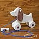 Dog-gurney with a bone. For the little ones, Rolling Toys, Voskresensk,  Фото №1